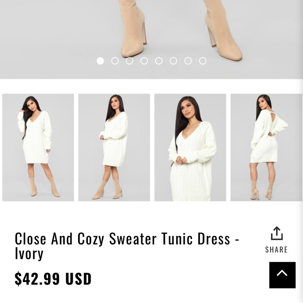 over sized sweater tunic dress